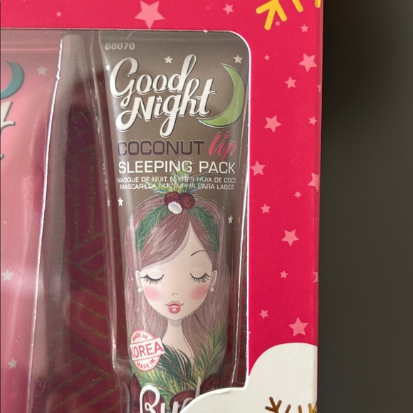 RUDE Good Night Sleeping Mask Set Coconut Lip and Rose Face Hydrating Night Mask - Picture 4 of 10